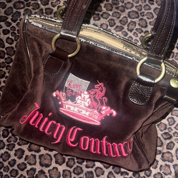Vintage juicy couture brown velour bag - Picture 5 of 9